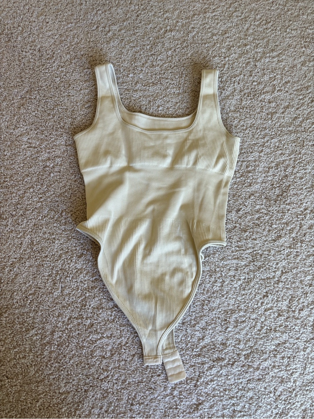 Cream Ribbed One-Piece Bodysuit - Picture 3 of 3